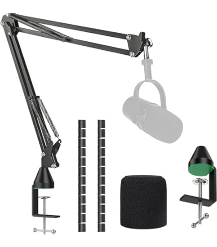 Amazon.com: YOUSHARES Enhanced MV7 Mic Stand with Windscreen